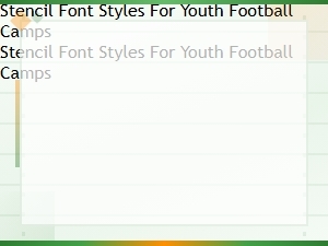 Stencil Font Styles for Youth Football Camps - Free Templates and Design Ideas