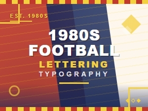 Classic Football Lettering Typography with Retro Style